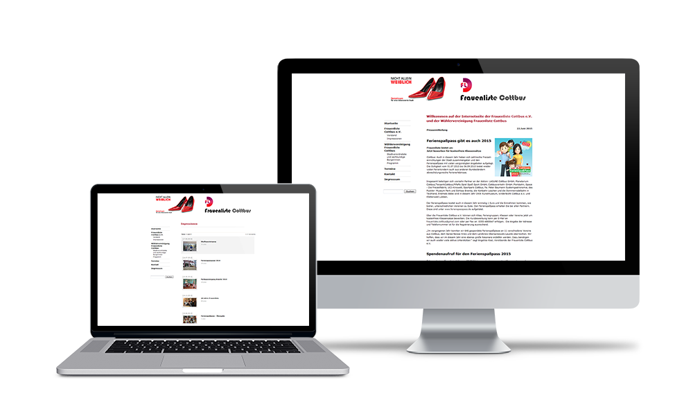 Frauenliste Cottbus - Webdesign
