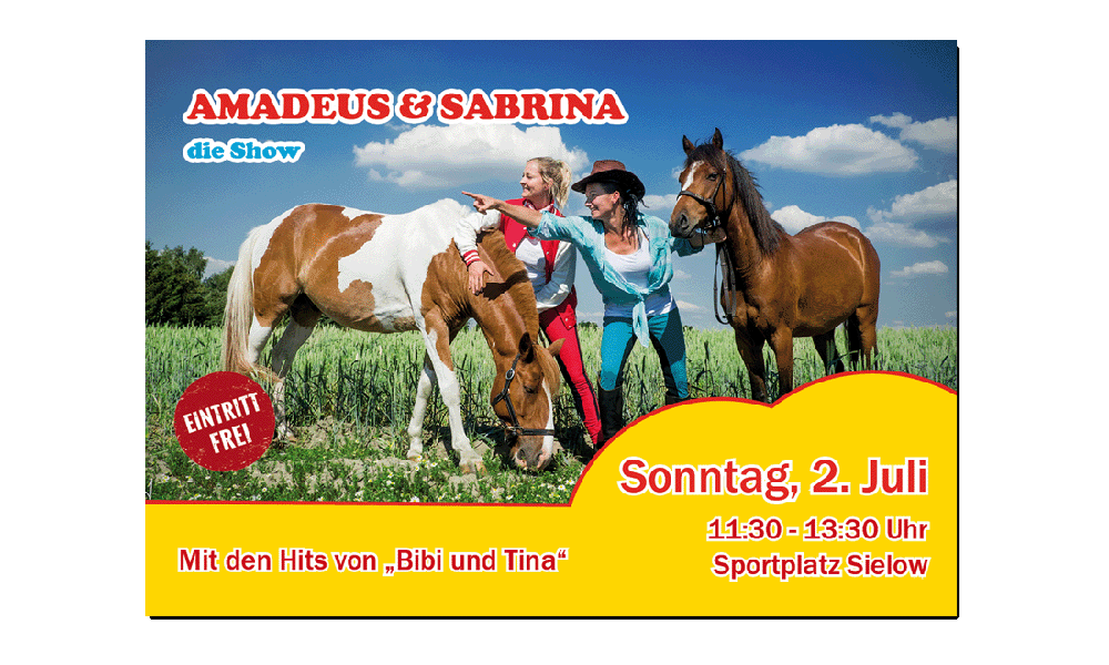 Amadeus und Mozart - Plakat